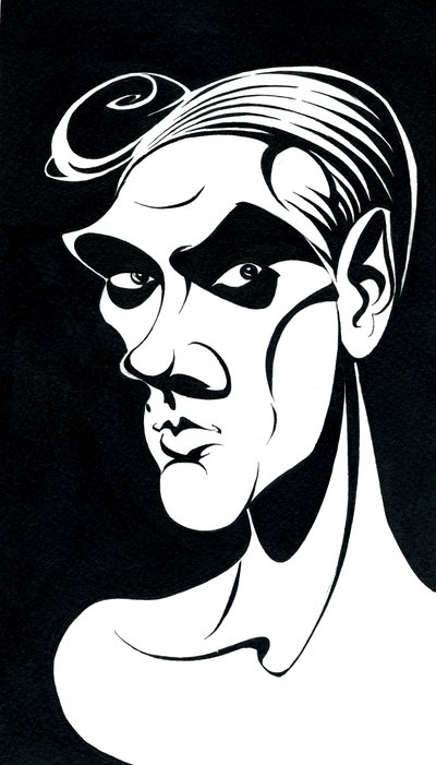 Adam Cooper, caricatura del bailarín inglés de Neale Osborne